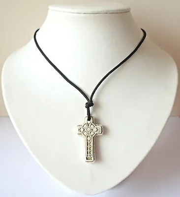 Buy Celtic Cross Choker Necklace/pendant Gothic Pagan Druid Costume Jewellery - New • 2.99£