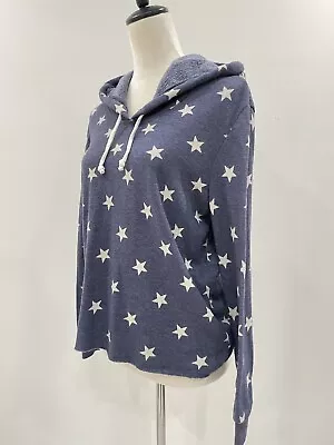 Buy Alternative Apparel Crop Star Hoodie Womens Small Blue Star Hooded Pullover • 11.37£
