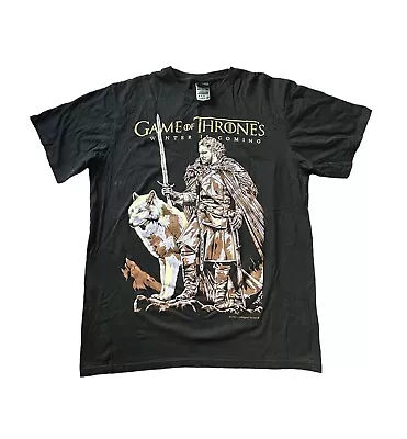 Buy Game Of Thrones T Shirt Large Black Graphic Print  100% Cotton Mens • 12£