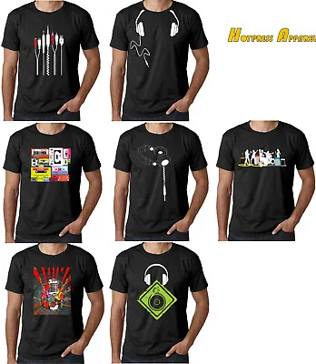 Buy  DJ Headphones MusicTurntable Band Rock Mens T-Shirt S - 3XL  COOL HIPSTER Retro • 11.95£