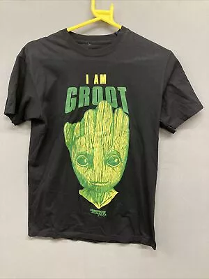 Buy Guardians Of Galaxy  I Am Groot  Black T Shirt - UK Men's Size S • 4£