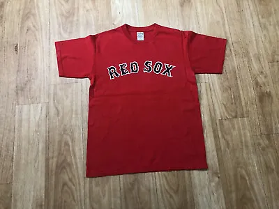 Buy Boston Red Sox Gildan Ultra Cotton Tee T Shirt Red Medium Logo Baseball MLB • 18.10£