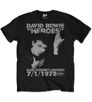 Buy Official David Bowie Heroes Earls Court 1978 T-Shirt - Size XS • 9.99£
