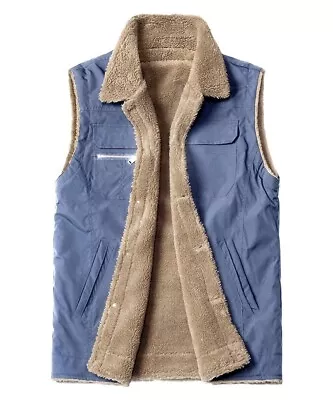 Buy Oralidera Men S Outwear Gilets Fleece Lined Sleeveless Jacket Multi Pockets Body • 16.85£