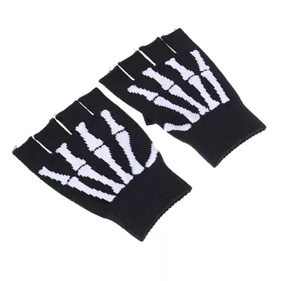 Buy  Finger Skeleton Knit Gloves Skull Hoodie Gothic Athletic Hoodies For Men • 7.75£
