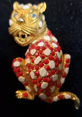 Buy Blue Eyed Cheetah Wild Cat Enamel Pin Brooch Jewelry Christmas Gift • 62.64£