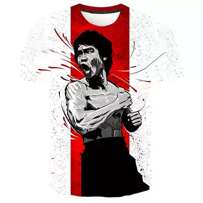 Buy Bruce Lee T-Shirt Vintage Red And White • 14£