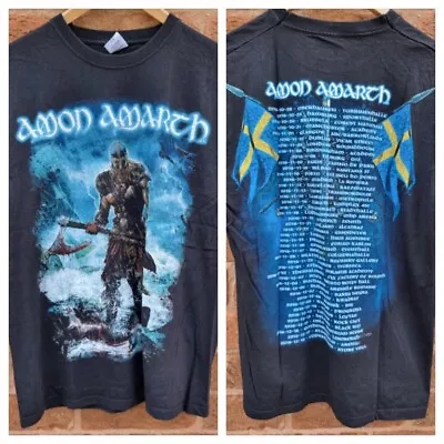 Buy Amon Amarth T Shirt 2016 Tour Official Merch With Back Print Black MEDIUM  • 23.52£