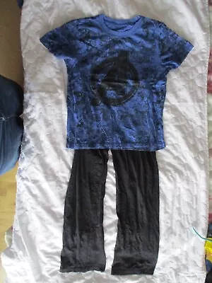 Buy Dark Blue Short Sleeve Pyjamas Set Avengers In Design Age 10 - 11 From George • 2.99£