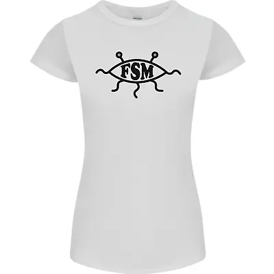 Buy FSM Church Flying Spaghetti Monster Atheist Womens Petite Cut T-Shirt • 9.99£