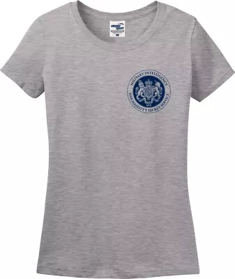 Buy MI6 Her Majesty's Secret Service Seal Missy Fit Ladies T-Shirt (S-3X) • 19.28£
