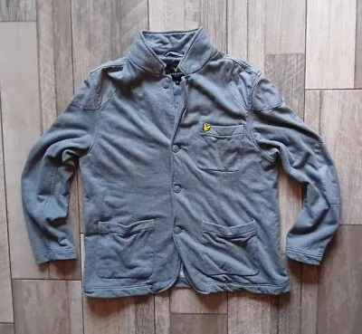 Buy Men's Lyle & Scott Grey Marl Button Front Jersey Jacket - Size XL - Roomy • 6.99£