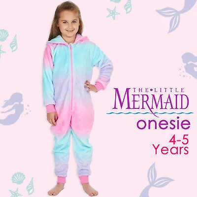 Buy Kids Girls Mermaid Gradient 1Onesie1 Unicorn One Piece Pyjamas Size 4-5 Years UK • 14.99£