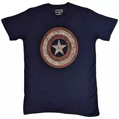Buy Official Licensed Captain America Shield Distressed T-shirt New Size's M-xl • 13.50£