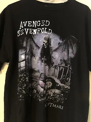 Buy Avenged Sevenfold Nightmare 2010 Tour 2 Sided Skeleton Shirt Size Large M • 45£