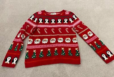 Buy H&M Girls Red Christmas Jumper - Age 8-10 Years • 4.99£