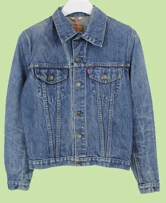 Buy LEVI'S 70500 02 Jacket Women's Vintage Faded Button Up Blue Denim LARGE • 43.19£
