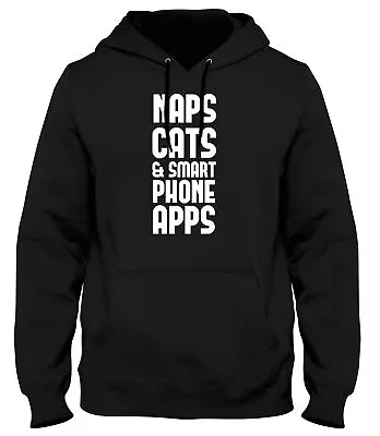 Buy Naps Cats & Smart Phone Apps Funny Mens Womens Unisex Hoodie • 21.99£