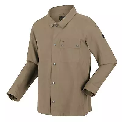 Buy Regatta Mens Jayden Shirt Jacket Long Sleeve Shacket Cotton Canvas Multi Pockets • 24£