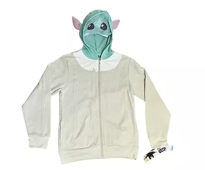 Buy Star Wars Baby Yoda Hoodie Boys Youth Medium Grogu Disney The Mandalorian Zip Up • 14.17£