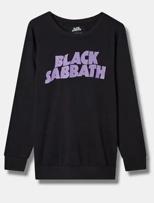 Buy Torrid Official Black Sabbath Cozy Fleece Crew Sweatshirt Plus Size 1X, 14/16 • 41.45£