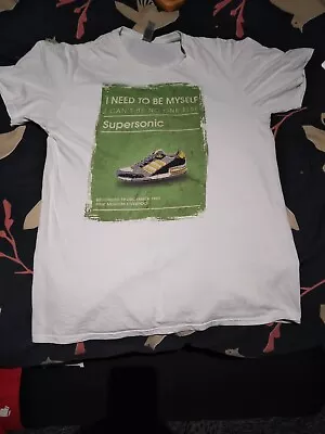 Buy Oasis Supersonic T  Shirt. ( Adidas Shoe Image). Medium White. Pit To Pit 19.5  • 6£