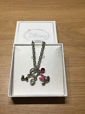 Buy GENUINE Licensed Disney Minnie Mouse Charm Bracelet Silver Look New Boxed Gift • 12.95£