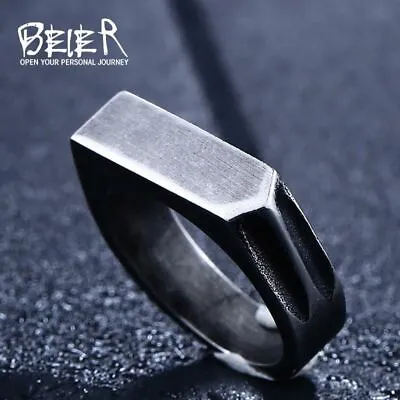 Buy Unique Ring Antique Jewelry Geometric New Design Stainless Steel Fashion • 12.43£