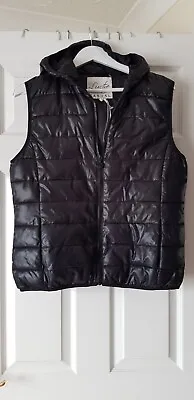 Buy Womens New Designer Hoodie Jacket In Black Sleeveless By LUSTRE 14 U.k • 14.99£