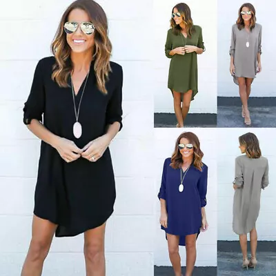Buy Plus Size Women Long Sleeve Tunic Tops Ladies Casual Loose Baggy T Shirt Blouse • 4.99£