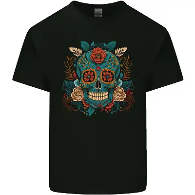 Buy Day Of The Dead Sugar Skull DOTD Mens Cotton T-Shirt Tee Top • 8.75£