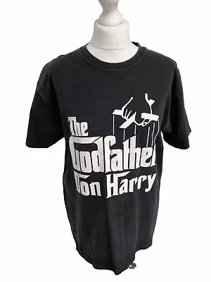 Buy The Godfather  Mens Size M T Shirt Cotton Black White Spellout Crew Neck • 4.72£