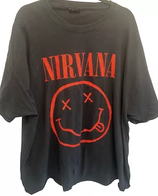 Buy Unisex Vintage Nirvana Rock T Shirt  Top Size XXXL Black Red • 10£