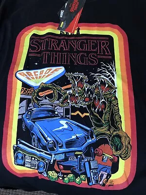 Buy Stranger Things Boarder T Shirt - Retro, 1980’s, Arcade,Upside Down + 5 Badges • 15.50£