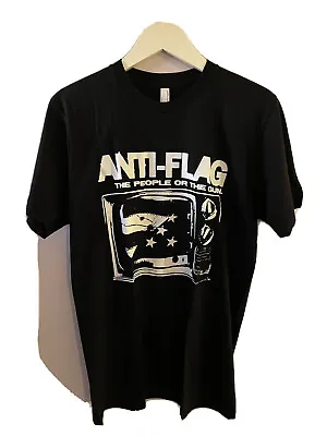 Buy Anti-Flag People Or The Gun T-shirt Large - Black Rare Punk Nofx Rancid, NEW! • 12£