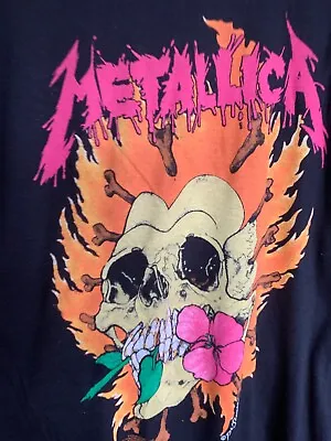 Buy Metallica Shirt Skull Flower TEE New Black Tshirt Small • 11.87£