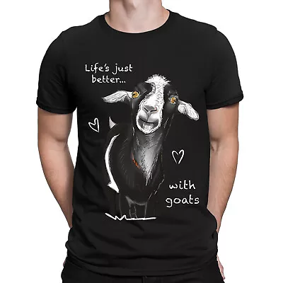 Buy Lifes Just Better With Goats Lover Funny Gift Vintage Mens T-Shirts Tee Top #D6 • 9.99£
