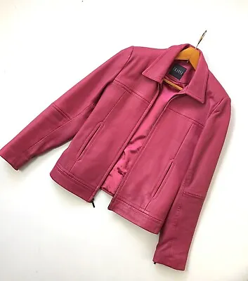 Buy Fransa Vintage 90s Female Leather Jacket Size M Excellent Condition • 43.42£