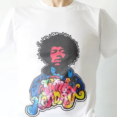 Buy Jimi Hendrix Psychedelic Rock Blues  Short Sleeve White Unisex T-shirt  • 14.99£