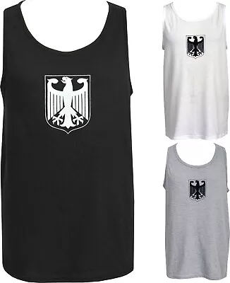 Buy Mens Bundeswehr Tank Top German Military Army Eagle Patch Vintage Punk Classic • 18.50£