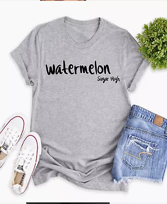 Buy Watermelon Sugar High T Shirt Ladies Slogan Cute Music Top Harry Styles Fan Top • 11.99£