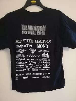 Buy Damnation Festival 2015 Shirt L At The Gates High On Fire Mono Asphyx • 25£