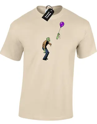Buy Zombie Balloon Mens T Shirt Funny Banksy Walking Dead Design Joke Cool Design • 7.99£