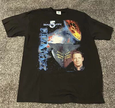 Buy VINTAGE Babylon 5 Tour Champ Black XL T-Shirt Z'Ha'Dum Sheridan **RARE!** • 64.85£