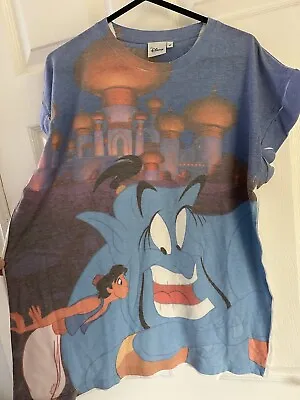 Buy Disney Ladies Aladdin And Genie T-shirt Primark - Size 12 • 5£