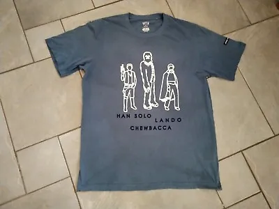 Buy Star Wars T.shirt Top Medium Blue Fit 37 -39 Chest Chewbacca Ex Cond • 2.99£