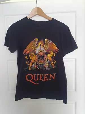 Buy Queen Official Classic Crest Merch Womens UK Small Top T-shirt Tour  • 4.99£