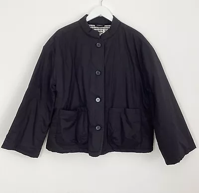 Buy TOAST Cotton Twill Padded Black Jacket Size M Oversized Soft Crop Lined RRP £225 • 100£