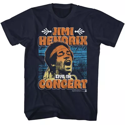 Buy Jimi Hendrix Live In Concert Men's T Shirt Rock Band Tour Merch • 40.37£