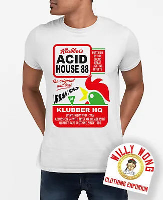 Buy Acid House 88 T-Shirt Retro Raver Geek Nerd Tee Classic Gift Men House Music • 6.99£